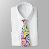 Cravate Fun beignets colorés (Attaché)