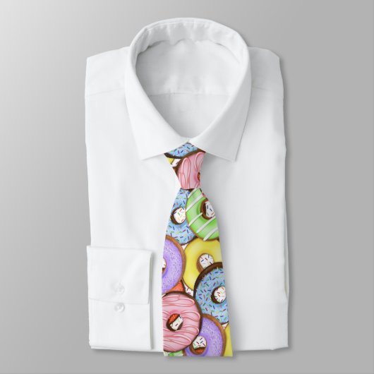 Cravate Fun beignets colorés (Attaché)