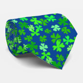 Cravate Fun Four Leaf Clochers on Navy Blue (Roulé)