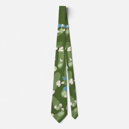 Cravate Fun graphic golf course tie (Devant)