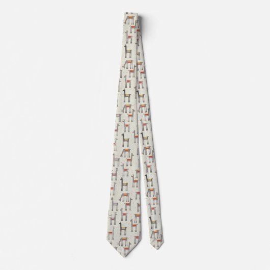 Cravate Fun Llama Alpaca Motif (Devant)