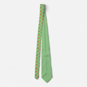 Cravate Fun moderne Pomme Rouge Motif de fruits vert (Dos)