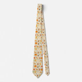 Cravate Fun Orange Fall Motif (Devant)