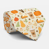 Cravate Fun Orange Fall Motif (Roulé)
