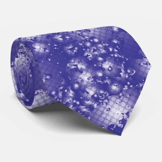Cravate Fun PURPLE Abstrait Encre Super motif Splash (Roulé)