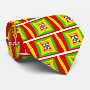 Cravate Fun Rasta couleur rouge or vert