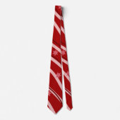 Cravate Fun Red and White Stripe and Stars (Devant)