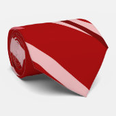 Cravate Fun Red and White Stripe and Stars (Roulé)