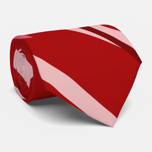 Cravate Fun Red and White Stripe and Stars (Roulé)