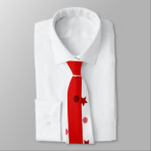 Cravate Fun Red and White Stripe and Stars (Attaché)