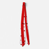 Cravate Fun Red and White Stripe and Stars (Devant)