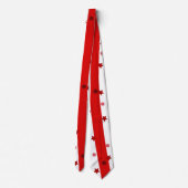 Cravate Fun Red and White Stripe and Stars (Dos)