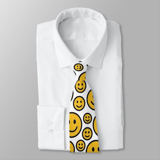 Cravate Fun Retro Happy Smiling Face Neck Tie (Attaché)