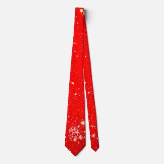 Cravate Fun Sparkly Let It Neige Noël (Devant)