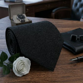 Cravate Funérailles noires Paisley