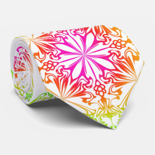 Cravate Funky amusant chakra design floral boho