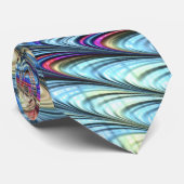 Cravate Funky Boho Colorful Psychedelic Waves Art Abstrait (Roulé)