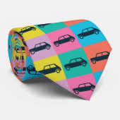 Cravate Funky Fun Checkerboard Mini Cooper (Roulé)