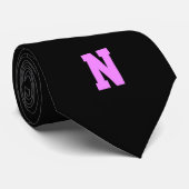 Cravate Funky Novelty Pimpin Black Purple Mode (Roulé)