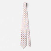 Cravate Funky Orange Starburst Motif rétro Mid Century (Devant)