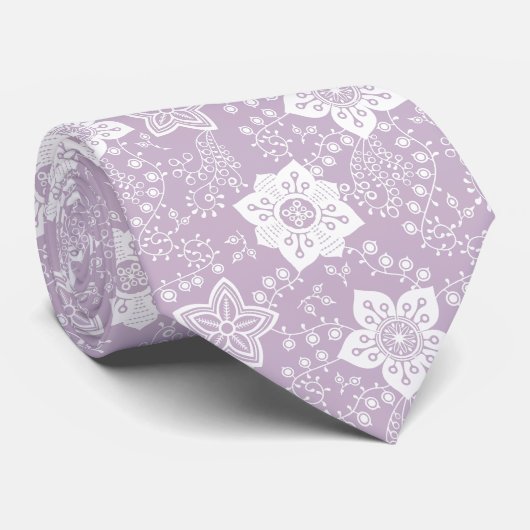 Cravate Funky Retro Cool moderne Fleurs Motif (Roulé)