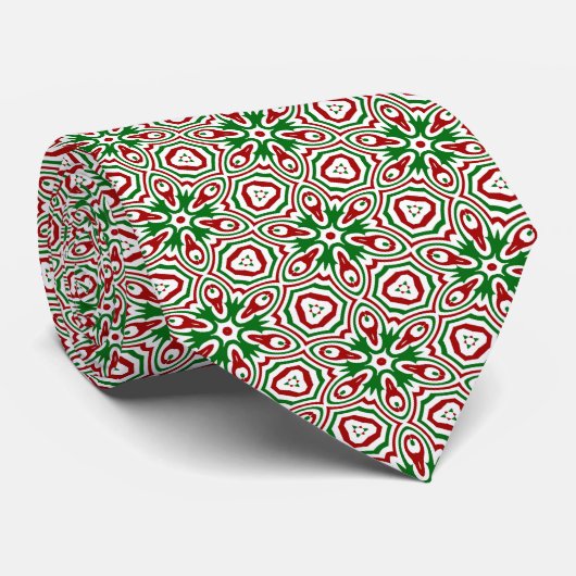 Cravate Funky Trippy Eclectique Boho Noël Kaleidoscope (Roulé)