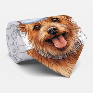 Cravate Funny Australian Terrier Amoureux des chiens de No