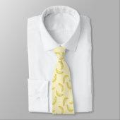 Cravate Funny Banana Jaune Illustration Monogramme Nouveau (Attaché)