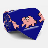 Cravate Funny Cartoon Pig Year Zodiac Choose color Tie (Roulé)