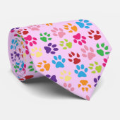 Cravate Funny empreintes de pattes de chien ou de chat col (Roulé)