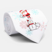 Cravate Funny Farting Santa and Snowman (Roulé)
