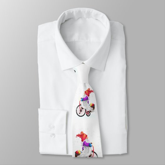 Cravate Funny Gnome with Bike and Toxits (Attaché)