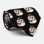 Cravate Funny Grad Owl avec Casquette (Roulé)