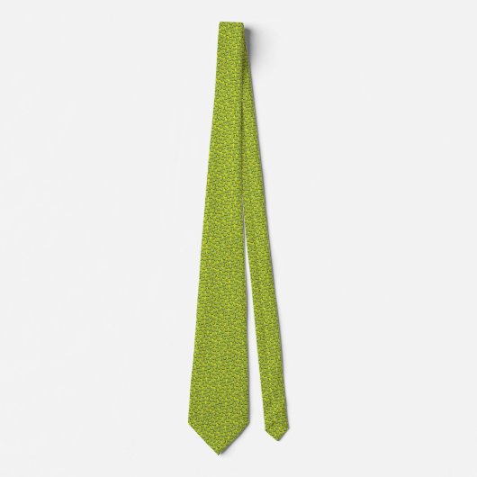 Cravate Funny Green Mince Picky Slices Motif Nouveauté (Devant)