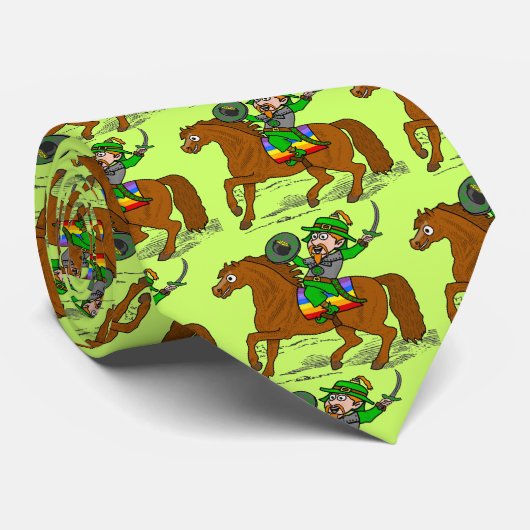 Cravate Funny Lepre Khan St Patrick's Day Leprechaun Humou (Roulé)