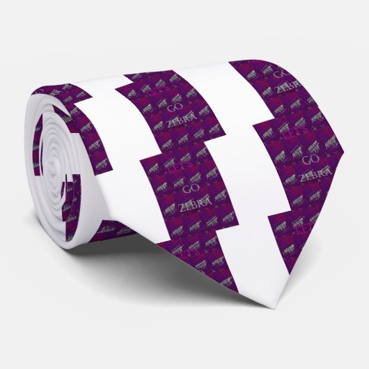 Cravate Funny Lets Go Zebra Hakuna Matata motif Design Co (Roulé)
