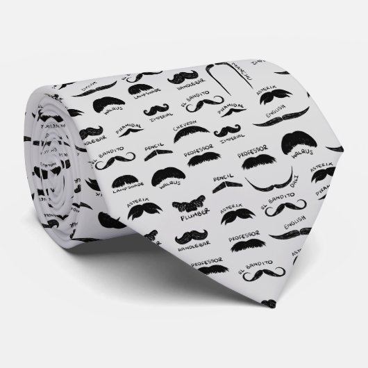 Cravate Funny Moustache Types Fête des pères Masculine (Roulé)