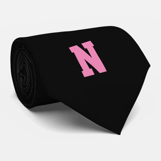 Cravate Funny Pimp Noir rose (Roulé)