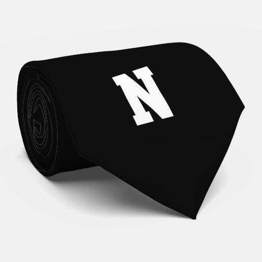 Cravate Funny Pimpin Noir et blanc (Roulé)