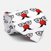 Cravate Funny Red Nose yeux étranges lunettes moustache (Roulé)