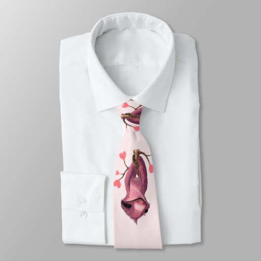 Cravate Funny Romantic Sloth - Smile - Add Your (Attaché)