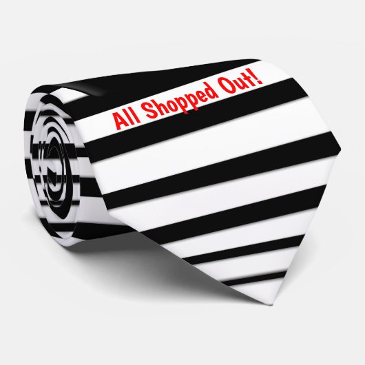 Cravate Funny Santa Penguin All Shopped Out Personalized (Roulé)