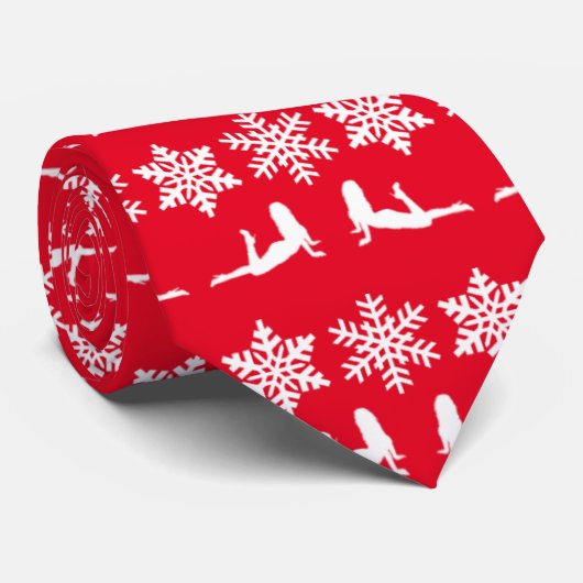 Cravate Funny Snowflakes et Ho's (Roulé)