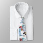 Cravate FUNNY SNOWMAN AND PENGUIN's WINTER SERENADE (Attaché)