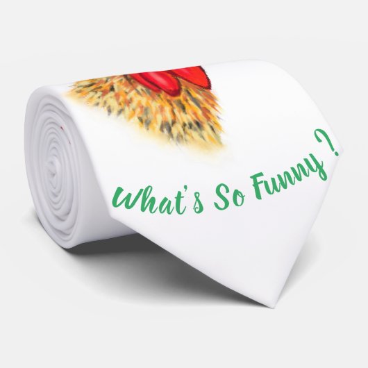 Cravate Funny Surprised Curious Rooster - What's So Funny (Roulé)