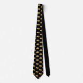 Cravate Funny Taco Motif alimentaire mexicain Noir (Devant)