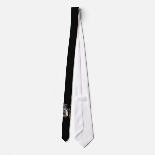 Cravate Funny Top Hat Monocle Sir Carlin Chien (Dos)