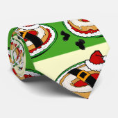 CRAVATE FUNNY VACANCES NOËL SANTA CLAUS STRIPEE (Roulé)