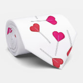 Cravate Funny Valentine Red Heart | Motif Lollipop (Roulé)