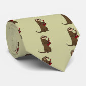 Cravate Furet génial de BI jouant le saxophone (Roulé)